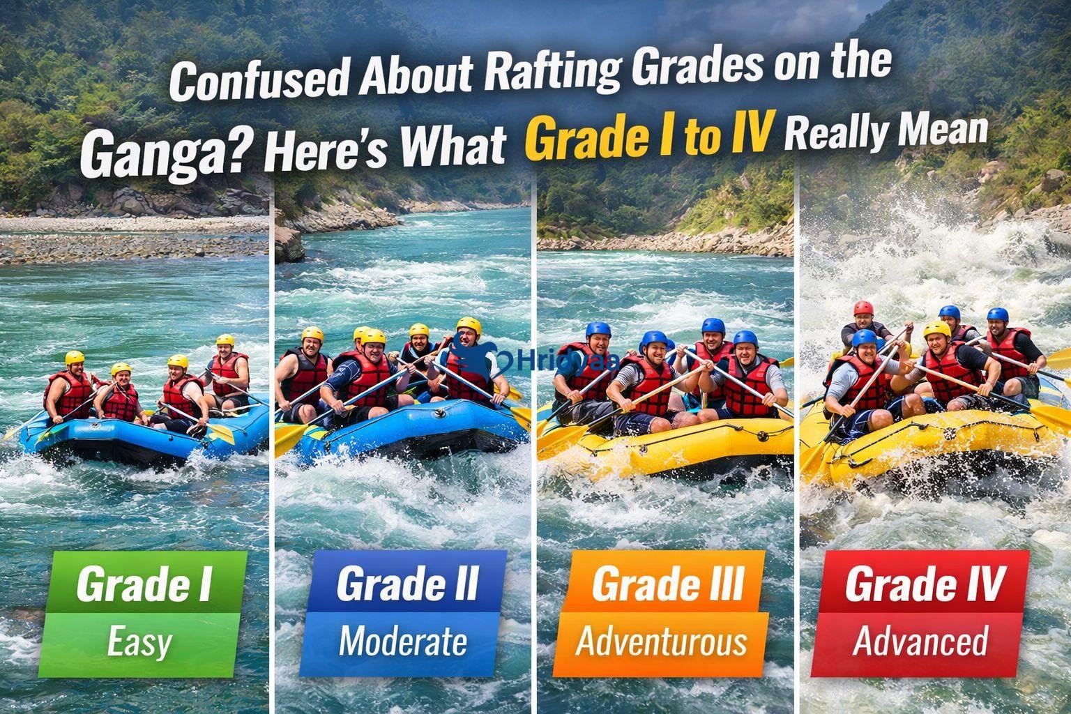 Ganga River Rapids Explained: Rafting Grades I to IV