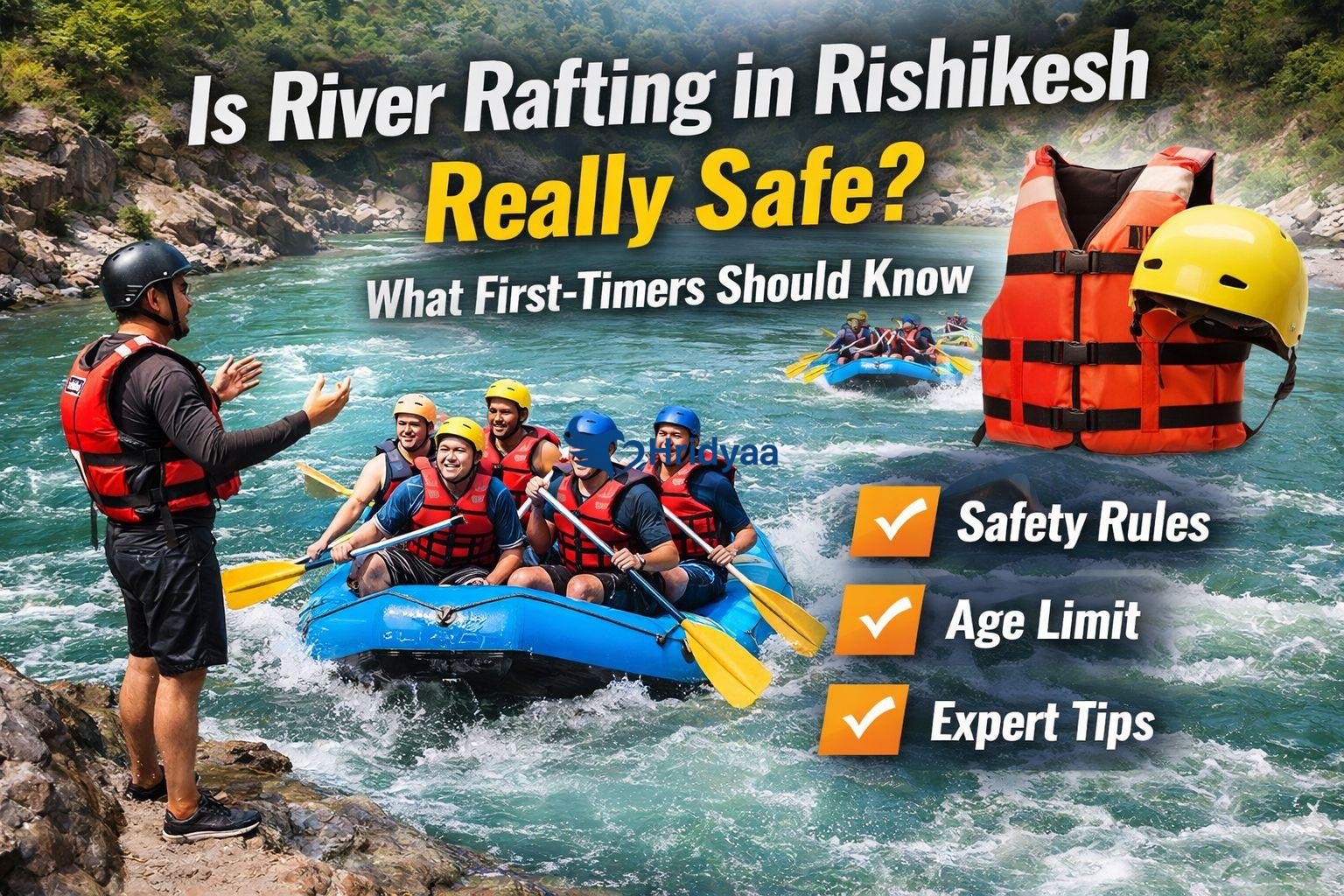 Find out how safe river rafting in Rishikesh really is. Covers official rules, age limits, best routes, and safety advice for beginners.