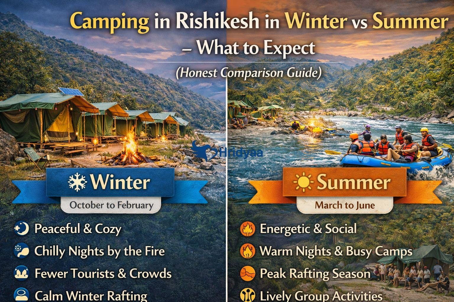 Camping in Rishikesh in Winter vs Summer – What to Expect