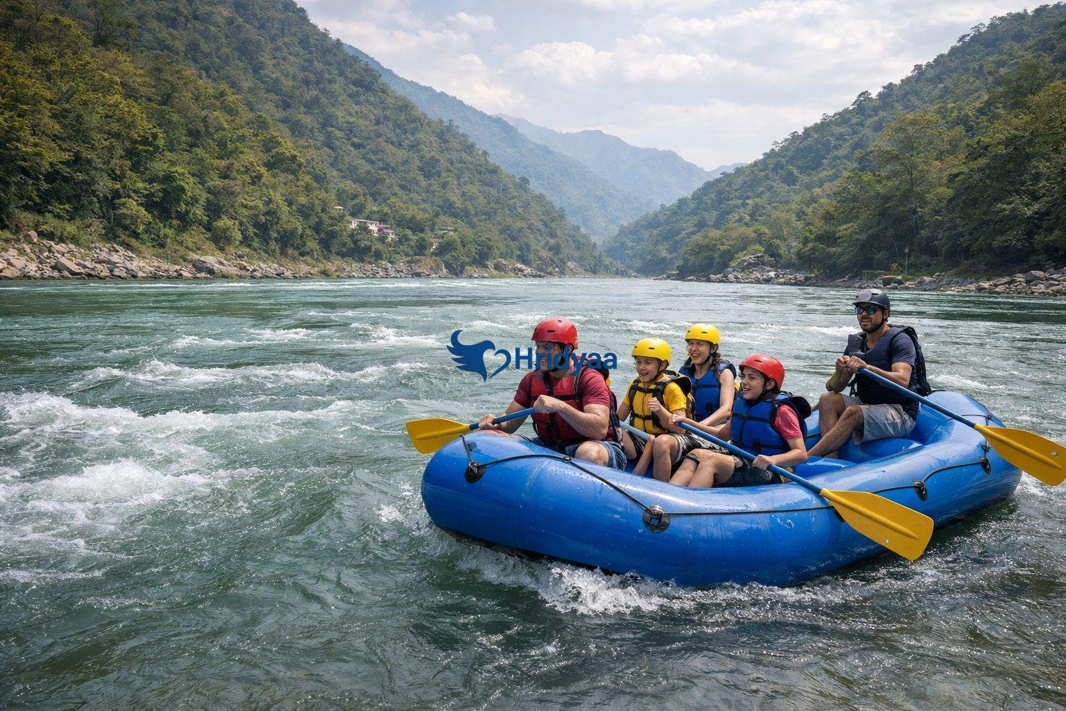10 km Brahmpuri rafting in Rishikesh for families and beginners