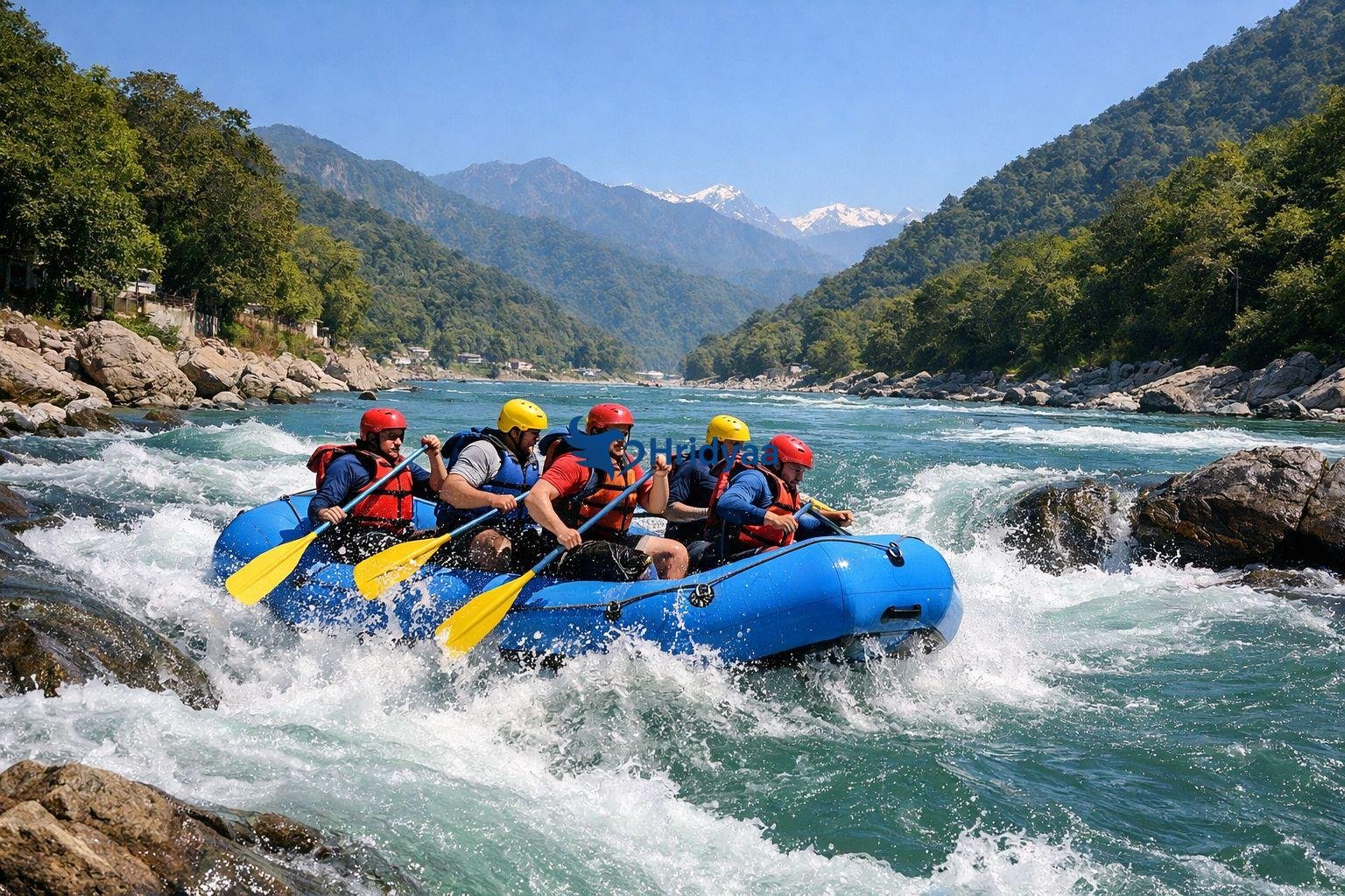 Best month for rafting in Rishikesh river adventure scene