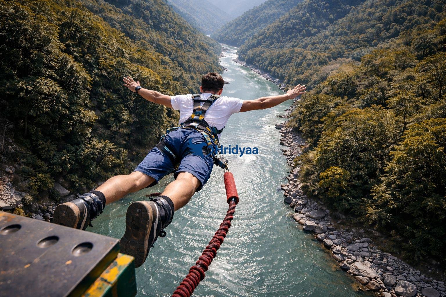 Adventure combo activities including bungee jumping giant swing and flying fox in Rishikesh