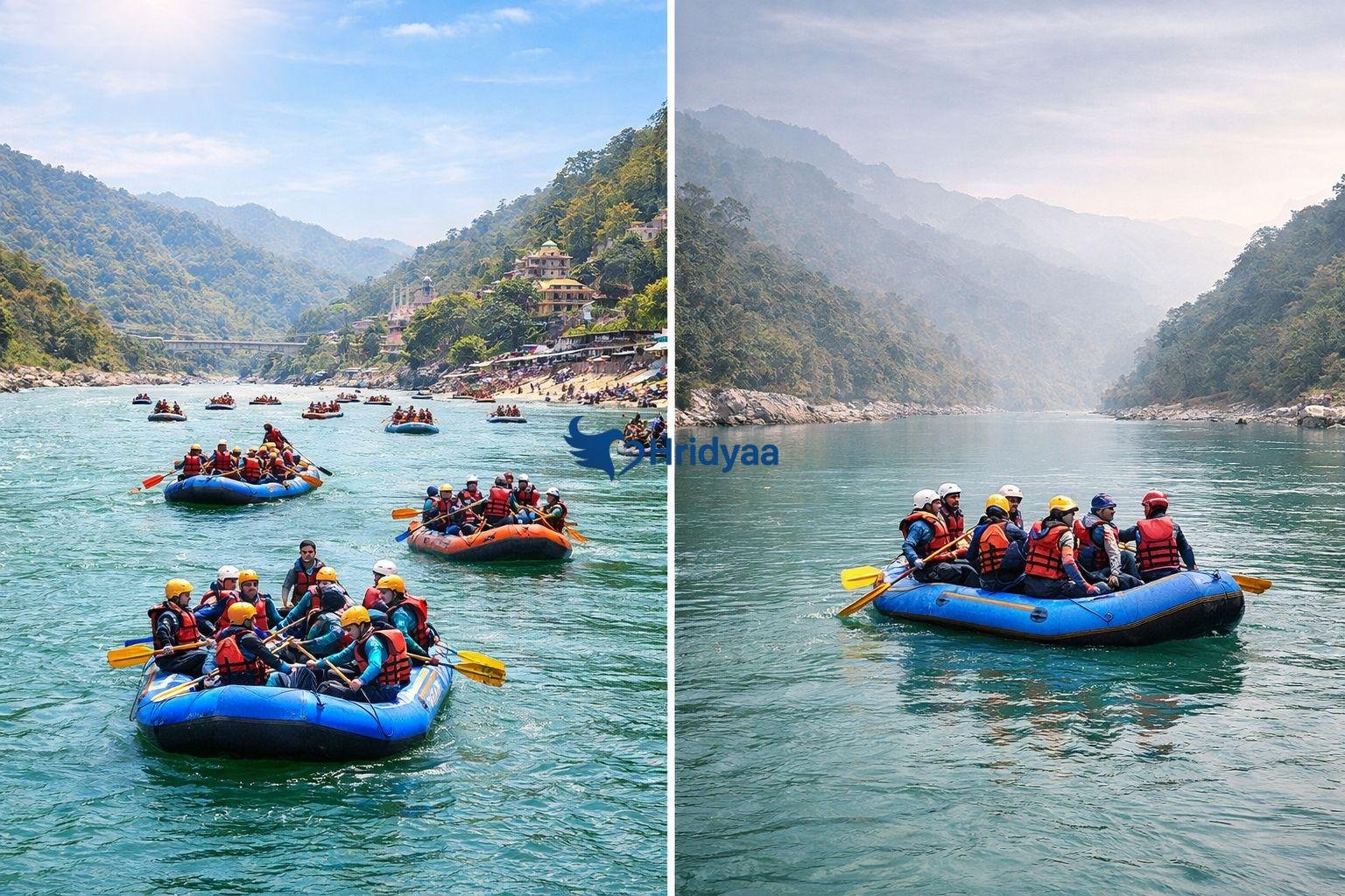 rafting season price difference in Rishikesh summer vs winter demand