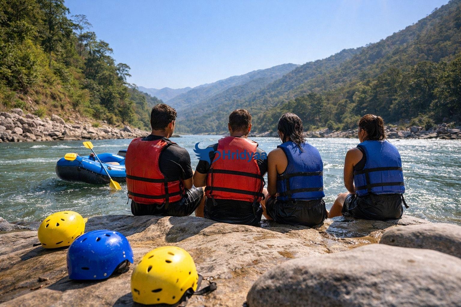 Rafting in Rishikesh in March weather with sunny recovery