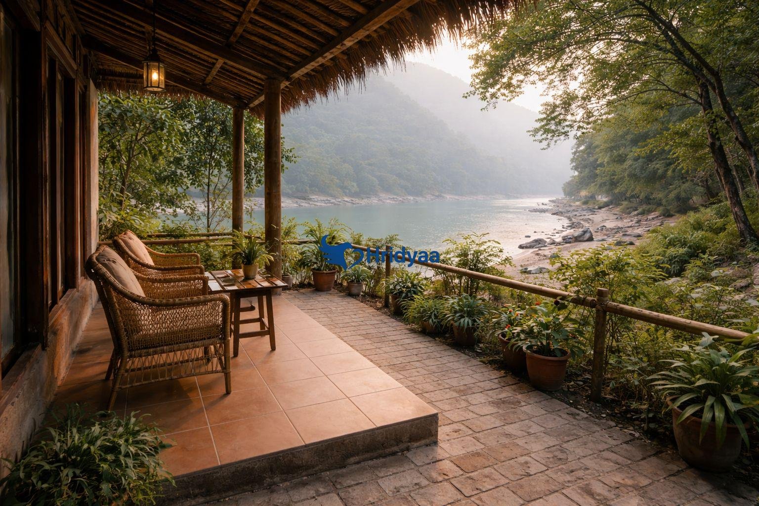 Riverside cottage in Rishikesh offering quiet mornings and slow living