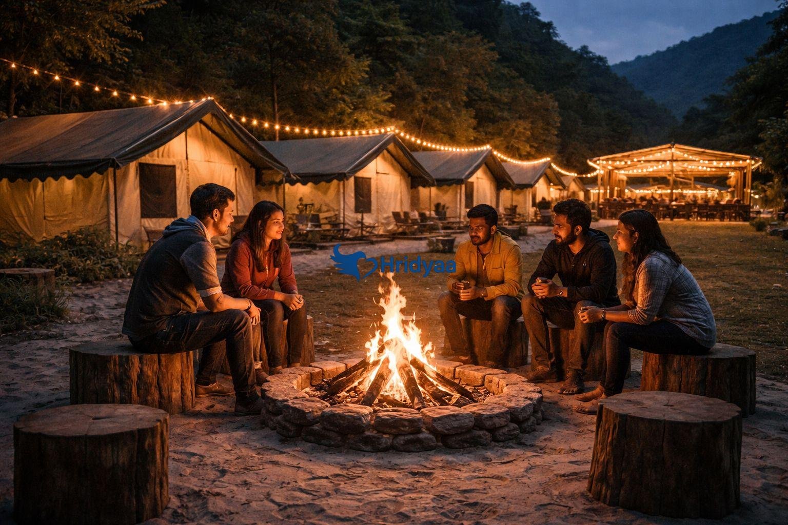Winter camping season in Tapovan Rishikesh between October and March