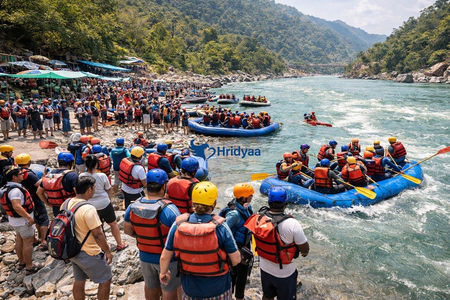 weekend vs weekday rafting price difference in Rishikesh due to high demand
