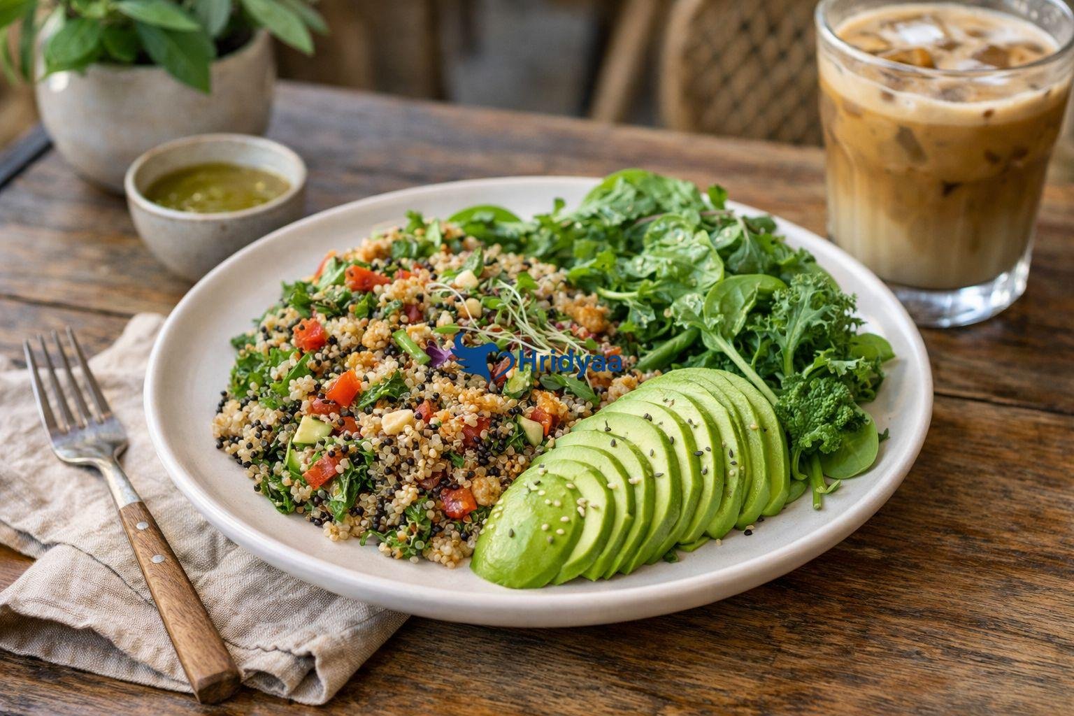 organic vegan meal in rishikesh cafe healthy plant based food